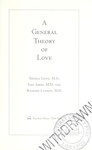 A General Theory of Love cover