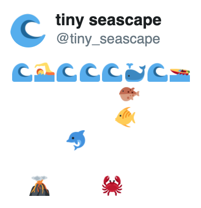 Example emoji seascape from @tiny_seascape