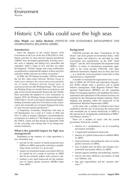 Cover image for Historic UNtalks couldsave the high seas