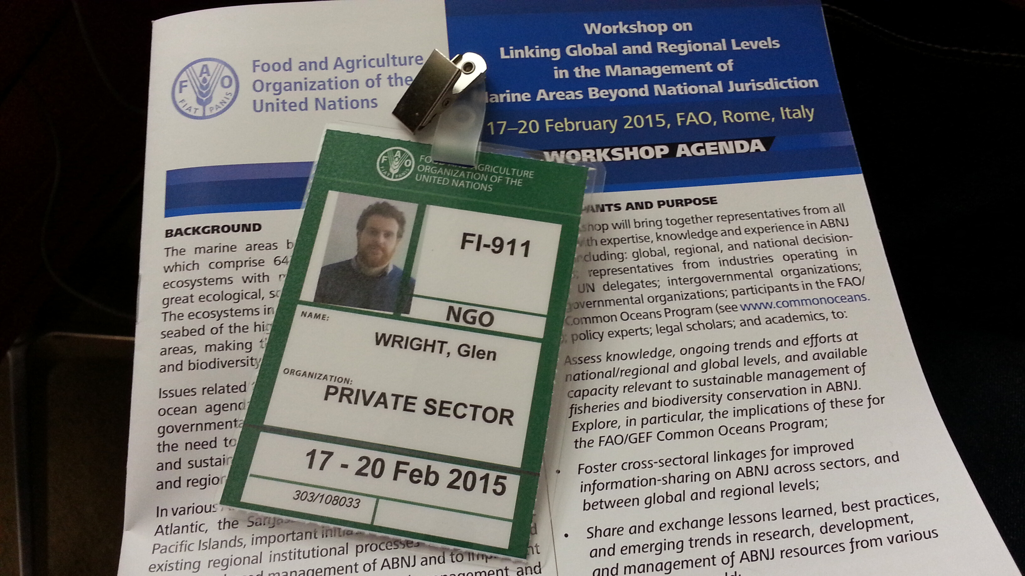 Workshop on Linking Global and Regional Levels in the Management of Marine Areas Beyond National Jurisdiction image 1